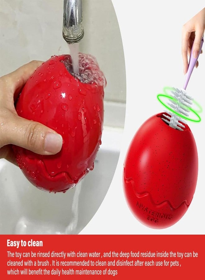 Qpets® Dog Egg Bowl Toy Balls, Dog Ball Dog Slow Feeding Chew Egg Bowl Ball Birthday Gifts for Dog, Licking Toy Durable Rubber Egg Toy Dog Food Dispenser for Dog Treats Toy - Image 5